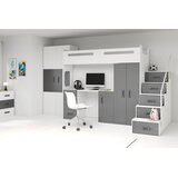 Molarem Home Drveni dječji krevet na kat MAX 4 200x80 cm - sivi | shoptok.hr