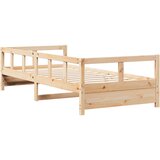  Dnevni krevet prirodne boje 80 x 200 cm od masivne borovine | shoptok.hr