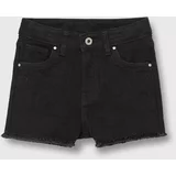 PepeJeans Otroške kratke hlače iz jeansa A-LINE SHORT HW JR črna barva