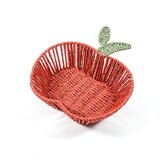 Mhome Košara Jabolka 25x28xh7,5cm / rdeča / kovina, rafija, (5000197949) | Shoptok.si
