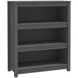 Maison Chic Knjižna omara - Knjižni regal siva 80x35x97 cm trdna borovina, (21723438) Cene