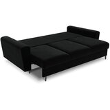 Cosmopolitan Design Črna žametna raztegljiva sedežna garnitura s prostorom za shranjevanje 235 cm Kyoto – | Shoptok.si