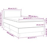  box spring s madracem LED svjetlosivi 80x200 cm baršun | shoptok.hr