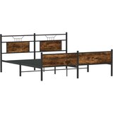 vidaXL Metalni okvir kreveta bez madraca boja hrasta 180x200 cm | shoptok.hr