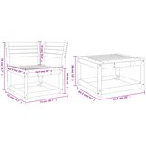  3-dijelni set vrtnih sofa od masivne borovine | shoptok.hr