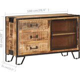 vidaXL Komoda 100x31x60 cm trden robusten mangov les | Shoptok.si