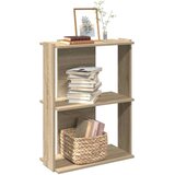  Regal za knjige s 3 razine boja hrasta 60x30x80 cm drveni | shoptok.hr