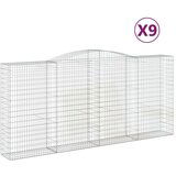  Obokane gabion košare 9 kosov 400x50x180/200cm pocinkano železo, (20981962) | Shoptok.si