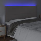  LED uzglavlje sivo 180x5x118/128 cm od umjetne kože | shoptok.hr