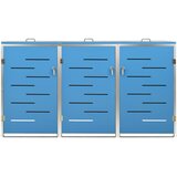  Spremište za tri kante za smeće 207 x 77,5 x 112,5 cm čelično | shoptok.hr