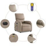 vidaXL Električni masažni naslanjač kapučino umetno usnje | Shoptok.si