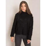 Fashionhunters Black knitted sweater