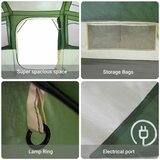 Obiteljski šator s krovom Bijela i zelena 435 x 255 x 216 cm | shoptok.hr