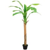 vidaXL umjetno drvo banane s posudom 140 cm zeleno | shoptok.hr