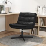  Vrtljiv stol Črna 63 x 75 x 76 cm Svetleč PU, (5000288931) | Shoptok.si