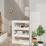  The Living Store Knjižna omara/pregrada bela 80x30x103 cm konstruiran les - Knjižna Omara, (21431439) Cene