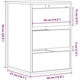  Kutni ladičar boja hrasta sonome 40x41x58 cm konstruirano drvo | shoptok.hr