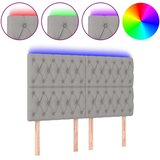  LED uzglavlje svjetlosivo 160x7x118/128 cm od tkanine | shoptok.hr