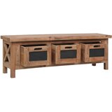  ormarić s 3 ladice 120x30x40 cm od masivnog drva mahagonija | shoptok.hr
