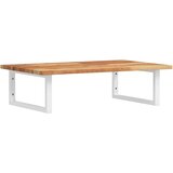  Zidna polica za umivaonik od čelika i masivnog bagremovog drva Smeđa 80 x 50 x 2 cm | shoptok.hr