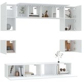  Komplet TV omaric 8-delni bel konstruiran les, (20731122) | Shoptok.si