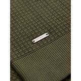 Ombre Men's knitted unbuttoned polo shirt - olive | Shoptok.si