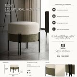 Mauro Ferretti Kaki zelen/kremno bel tabure Modern Style – | Shoptok.si