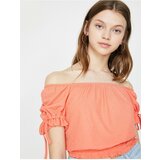 Koton Women's Pink Open Shoulder Short Sleeve T-Shirt | Eponuda.ba