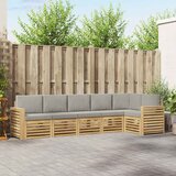  Set vanjskih sofa 6 kom. Bijela i svjetlosiva Poliester 310 x 132,5 x 73 cm | Shoptok.si