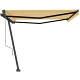  Samostojeća automatska tenda 450 x 350 cm žuto-bijela | shoptok.hr