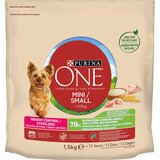 Purina One Mini Weight Control/Sterilised puran in riž - Varčno pakiranje: 18 kg (12 x 1,5 kg) Cene