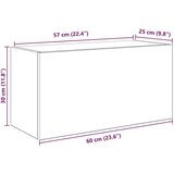  Kupaonski zidni ormarić crni 60x25x30 cm izrađeno drvo | shoptok.hr