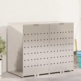 vidaXL Shranjevanje kolesnega zaboja za 3 zaboje srebrna | Shoptok.si