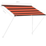 Tenda na uvlačenje 200 x 150 cm narančasto-smeđa | Eponuda.com