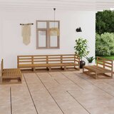  Vrtna sedežna garnitura 8-delna medeno rjava trdna borovina, (20973946) | Shoptok.si