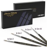 Green Stuff World Premium Kolinsky Brush Set - GOLD SERIES | Set Četkica od Dlake Sibirske Kune | Eponuda.com