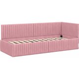  Kutni okvir kreveta Ružičasta 80 cm x 200 cm Baršun | shoptok.hr