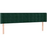  LED uzglavlje tamnozeleno 203x16x78/88 cm baršunasto | shoptok.hr