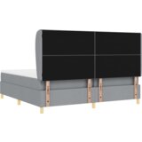Box Spring Krevet s Madracem Svjetlosiva 200x200 cm Tkanina | shoptok.hr