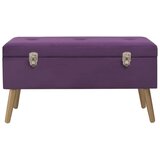 The Living Store Klop s prostorom za shranjevanje 80 cm vijoličen žamet - Klop, (21493895) | Shoptok.si