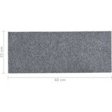  Samoljepljivi otirači za stepenice 15 kom 60x25 cm svjetlosivi | shoptok.hr
