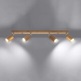  Stropna svetilka BERG 4 naravni les, (21348154) | Shoptok.si