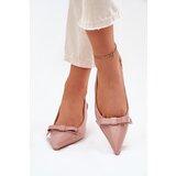 Boto Lacquered High Heels With Bow Nude Naylna | Shoptok.si