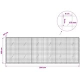  Gabion s žicom debljine 5 mm i mrežom 5x5 cm 300x20x100 cm - 20 cm 100 cm 300 cm | shoptok.hr