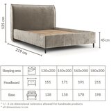 Maison de Rêve Sivi tapecirani bračni krevet s prostorom za odlaganje s podnicom 180x200 cm Shell – | shoptok.hr