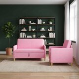  Set sofe s pohranom 2 pcs Ružičasta Poliester | shoptok.hr