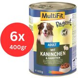 MultiFit Ragout Adult, Vlažna hrana za pse, Zečetina i šargarepa, 6x400g | ePonuda.com