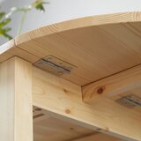  Sklopivi drveni blagovaonski stol za 6 osoba s dizajnom preklopne ploče 140 x 70 x 75 cm prirodno drvo | shoptok.hr