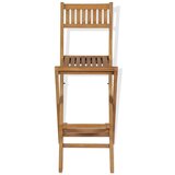 Bistro 3-dijelni bistro set sa sklopivim stolicama od masivne tikovine | shoptok.hr