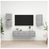  5-dijelni set TV ormarića siva boja betona od iverice | shoptok.hr